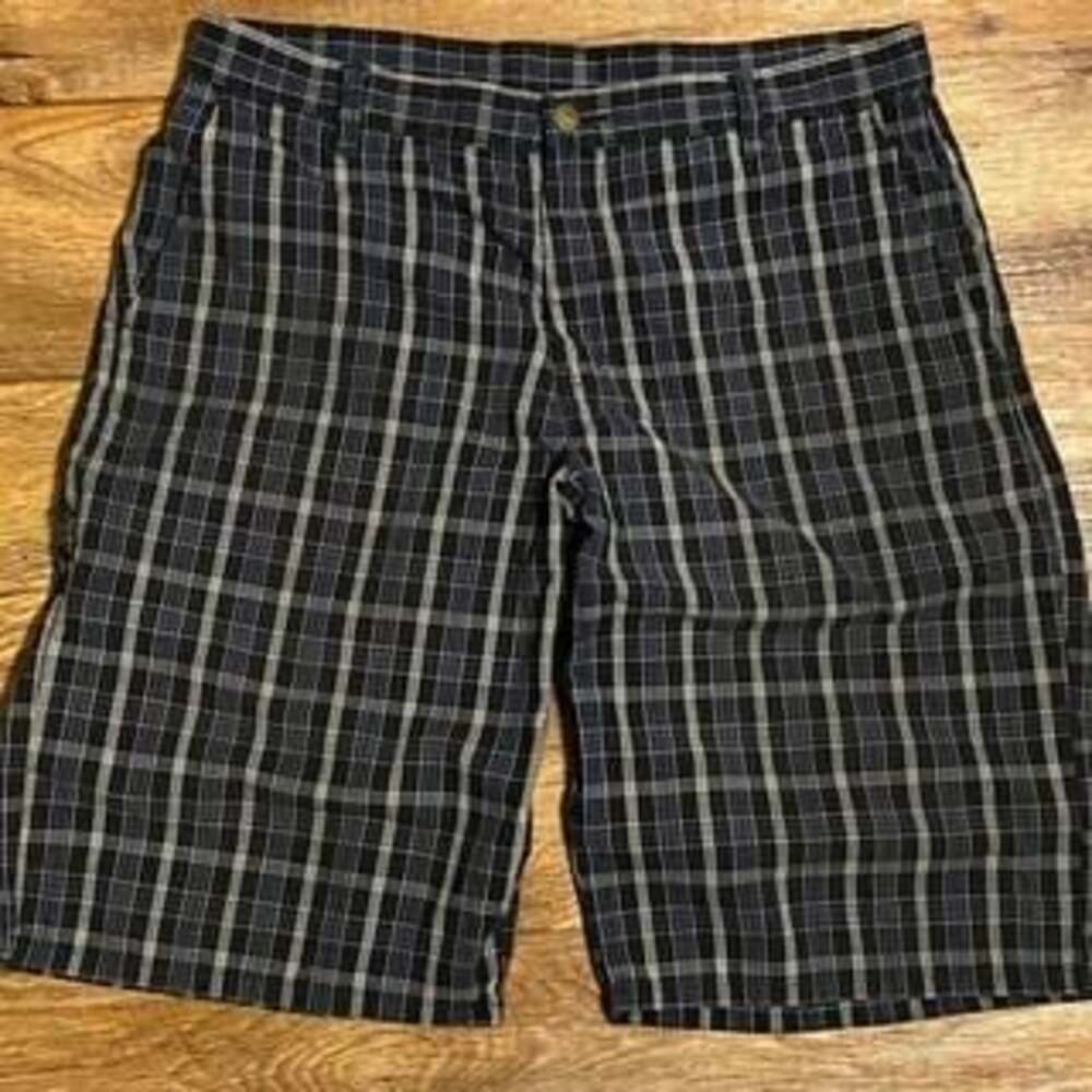 Dickies Navy Plaid Baggy Fit Casual Shorts